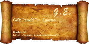 Gázmár Emese névjegykártya